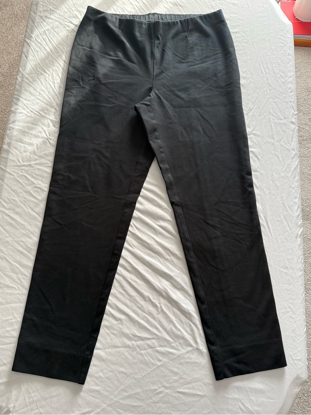 J. Jill Black Straight-Leg Pull-On Pants